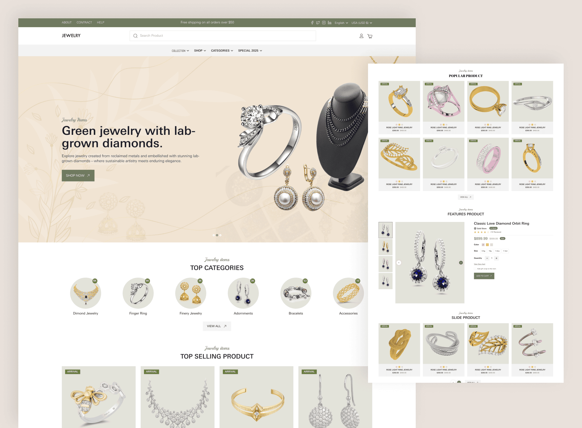 Jewellery - Shopify Jewellery  Ecommerce Solution